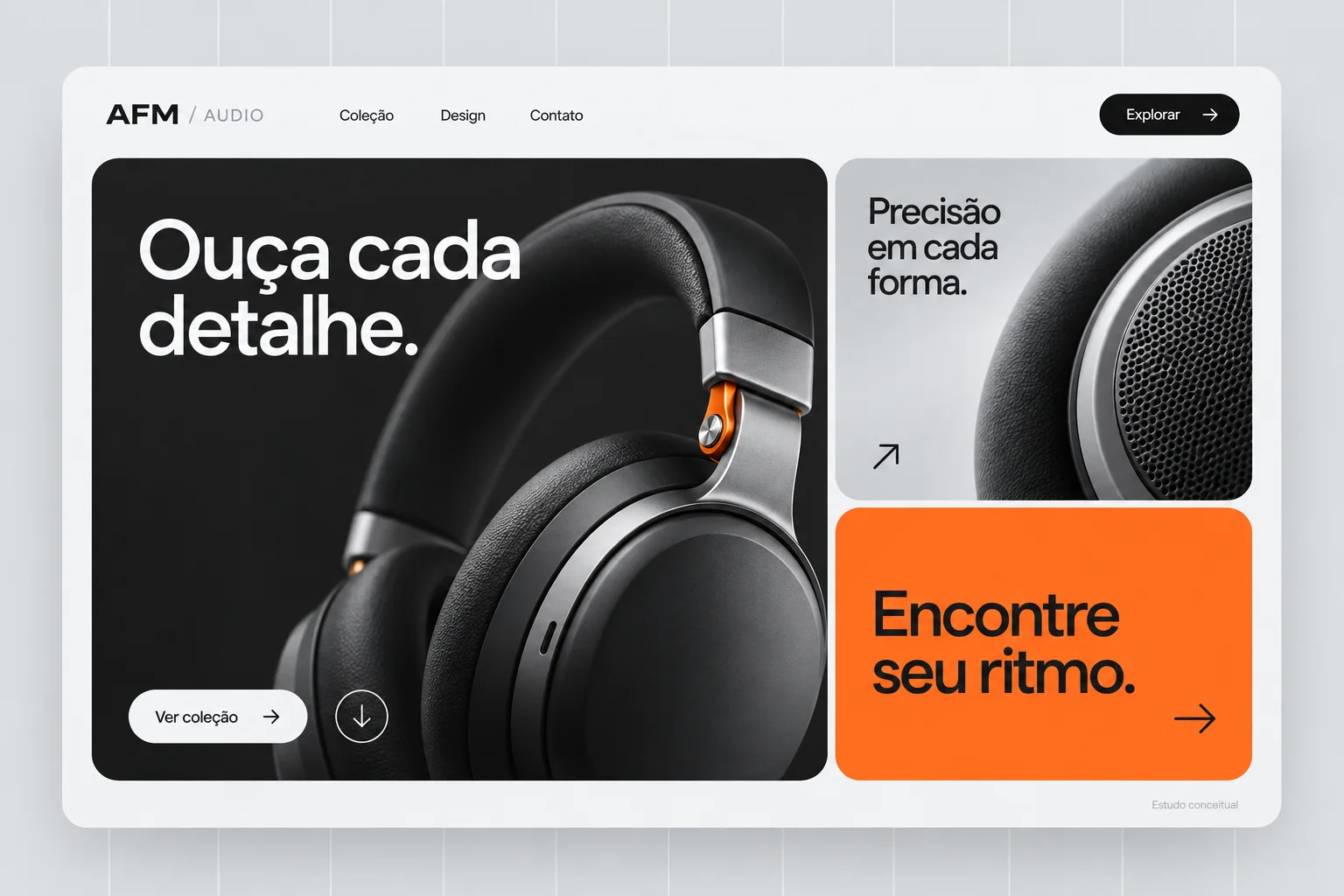 E-commerce de áudio — estudo conceitual