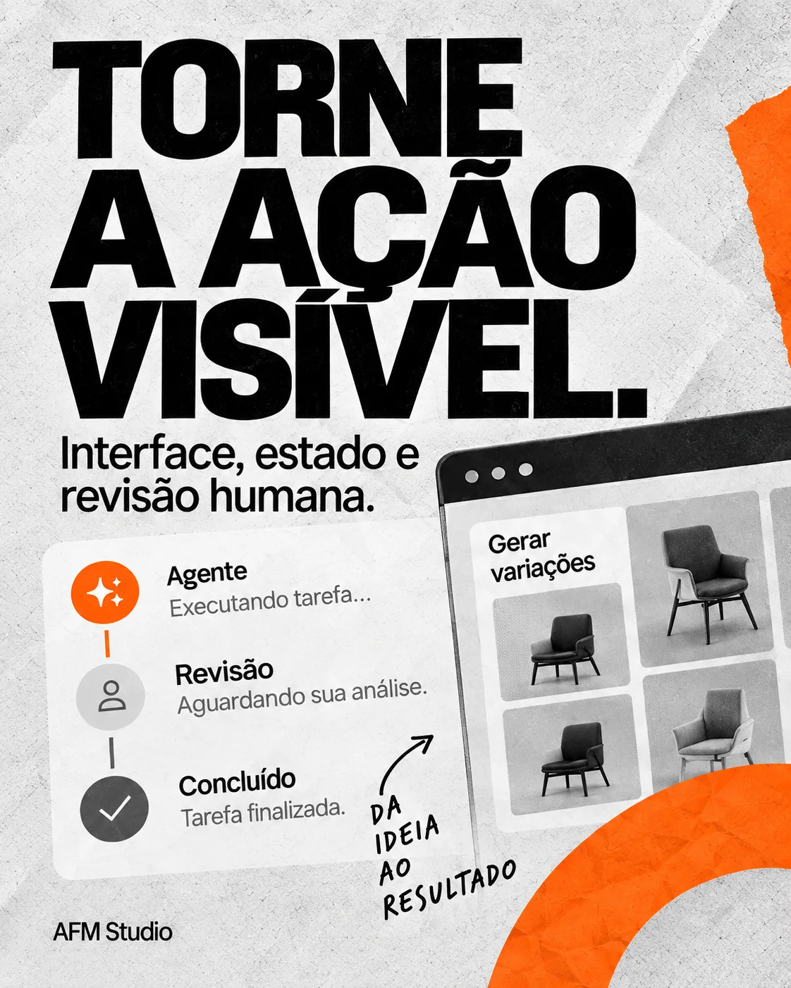 Agentes de IA — editorial — lâmina 4 — estudo conceitual