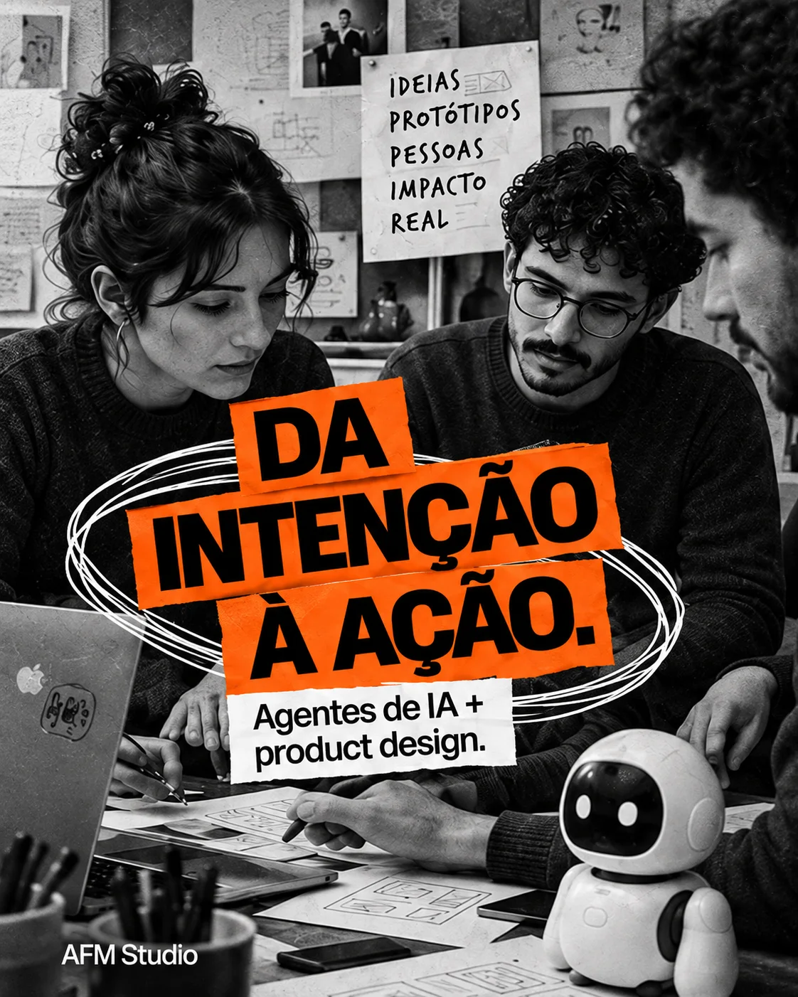 Agentes de IA — editorial — lâmina 1 — estudo conceitual